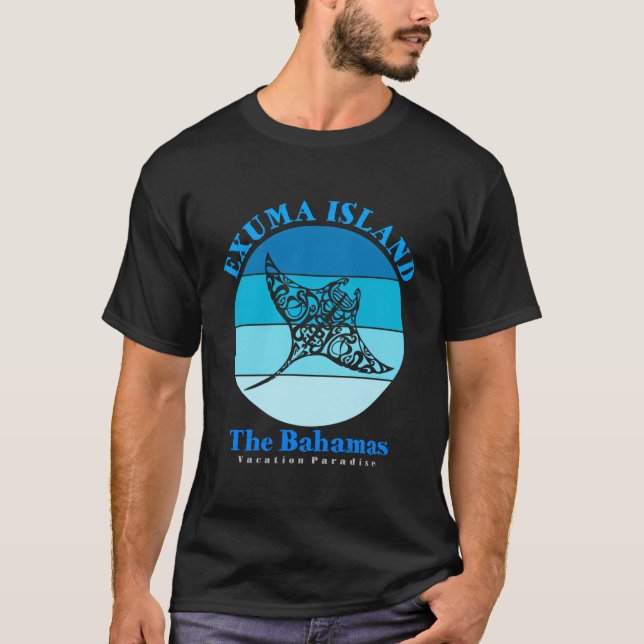 Manta Ray Exuma Island Bahamas Ocean T-Shirt (Front)
