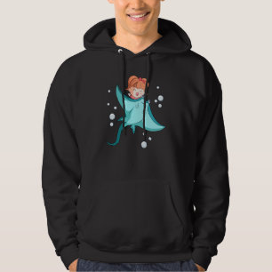 Manta Ray Kid Stingray Fish Mantas Ocean Biologist Hoodie
