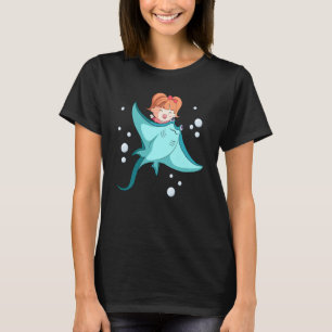 Manta Ray Kid Stingray Fish Mantas Ocean Biologist T-Shirt