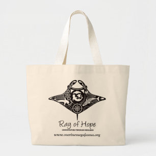 Manta Ray of Hope MMF Jumbo Tote Canvas Bag