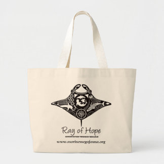 Manta Ray of Hope MMF Jumbo Tote Canvas Bag
