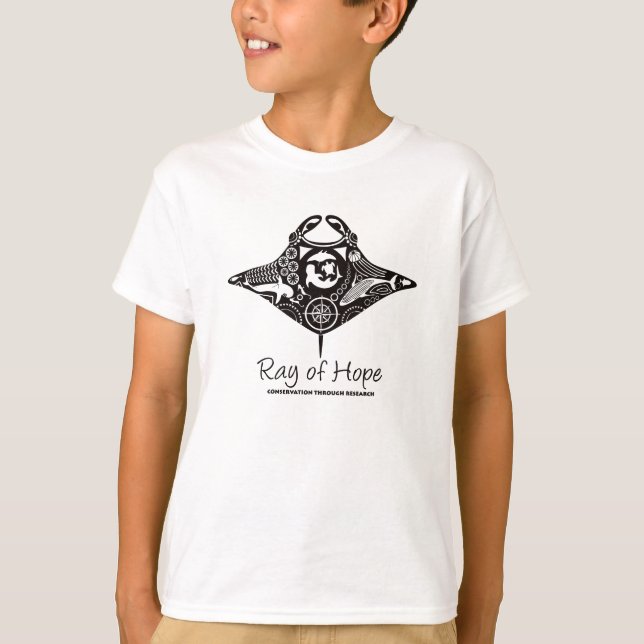Manta Ray of Hope MMF Youth T-Shirt Black Print (Front)