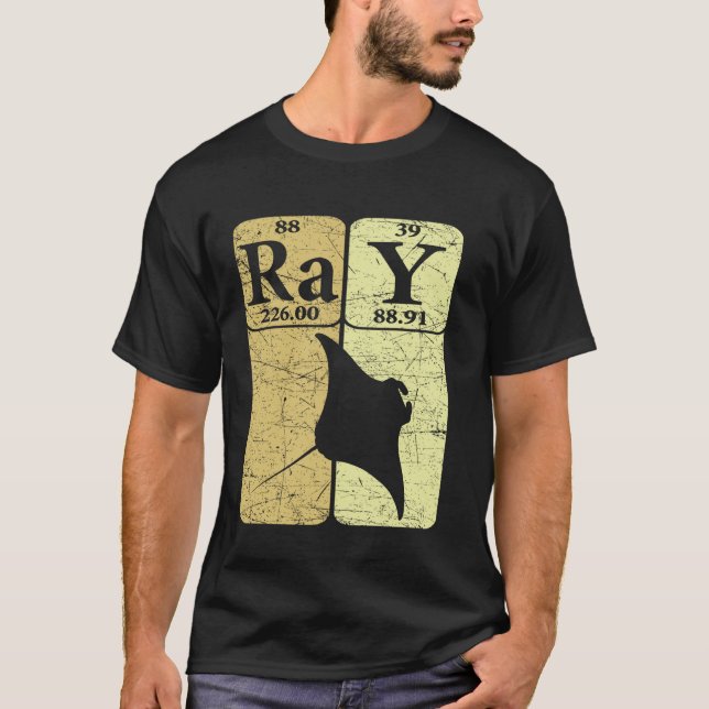 Manta Ray Periodic Table Elements Stingray T-Shirt (Front)