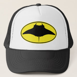 Manta Ray Silhouette Logo Trucker Hat