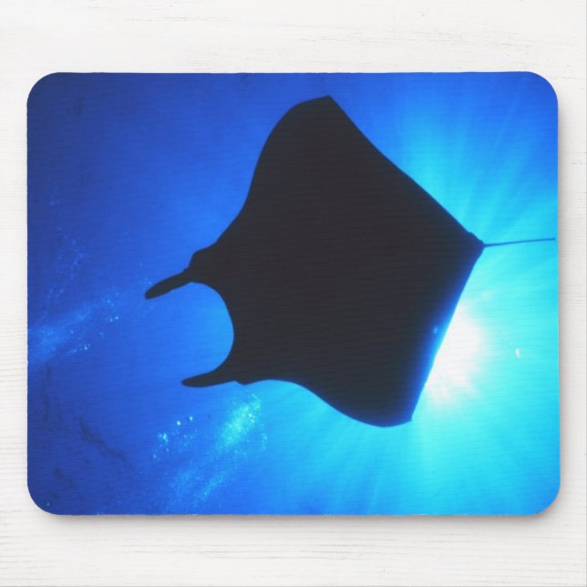 Manta Ray Silhouette Mouse Mat (Front)