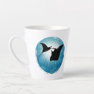 Manta Ray Underwater Aquatic Life Latte Mug