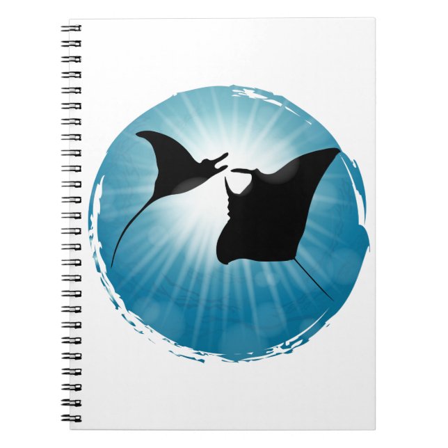 Manta Ray Underwater Aquatic Life Notebook (Front)