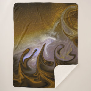Manta sherpa honey-colored eddy art style blanket