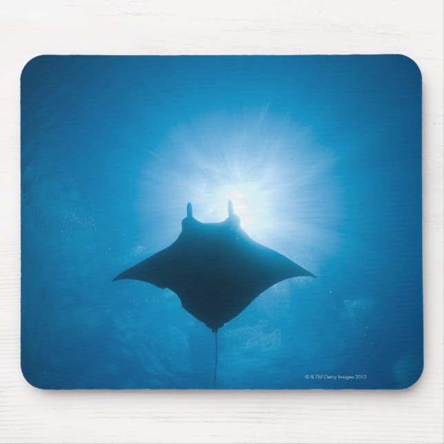 Manta swimming underwater mouse mat (Front)