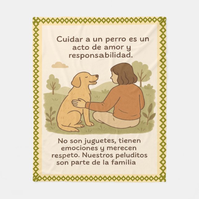 MantaPeluditos Fleece Blanket (Front)