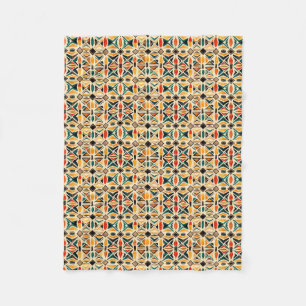 Mantas Geometric Watercolor Mosaic Fleece Blanket
