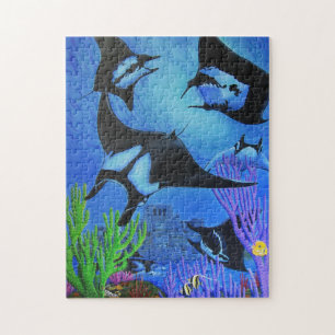 Mantas in Tulum Jigsaw Puzzle