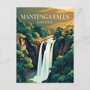 Mantenga Nature Reserve, Mantenga Falls Eswatini Postcard