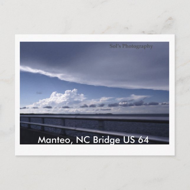 Manteo, NC Bridge US 64 Postcard (Front)