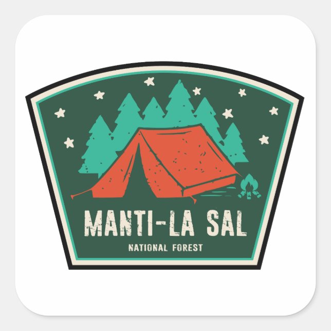 Manti-La Sal National Forest Camping Square Sticker (Front)