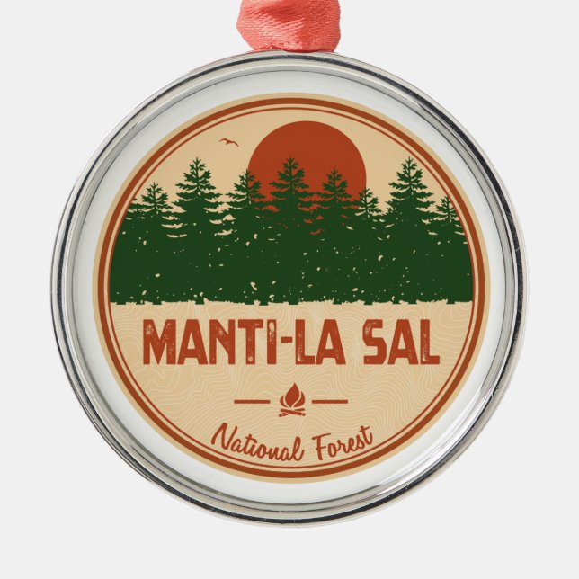 Manti-La Sal National Forest Metal Tree Decoration (Front)