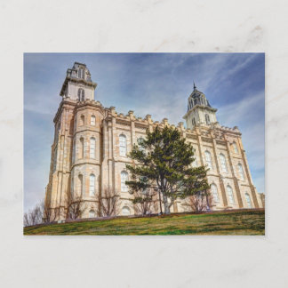 Manti LDS Mormon Temple Postcard