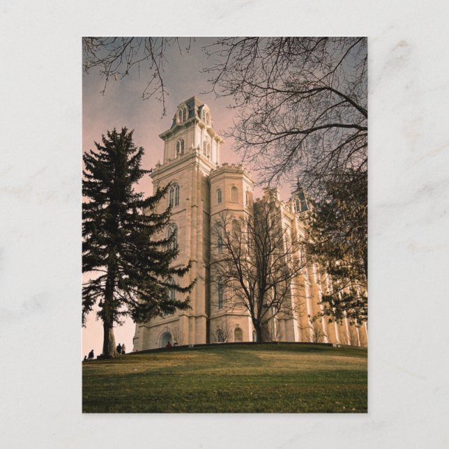 Manti Utah LDS Temple Postcard (Front)