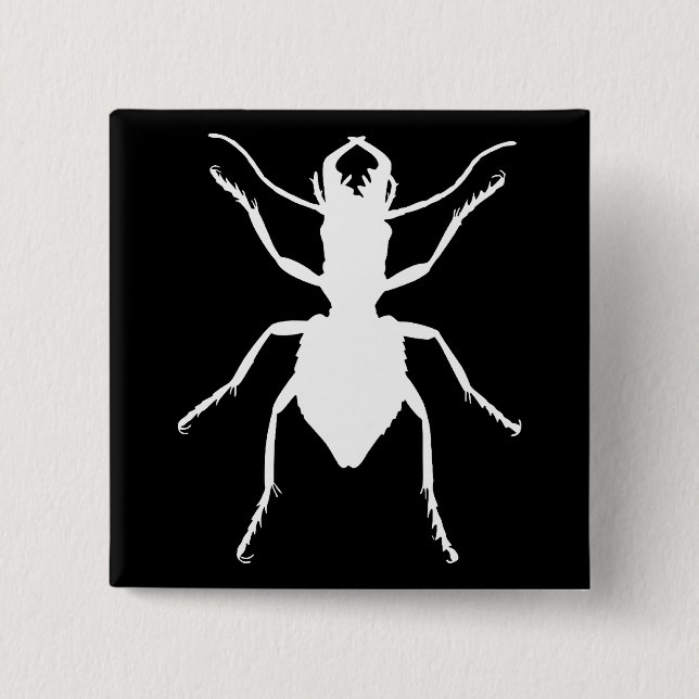 Manticora tuberculata 15 cm square badge (Front)