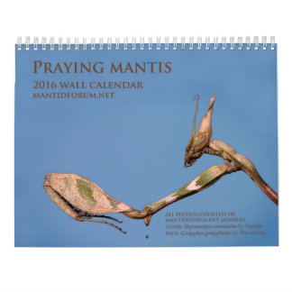 Mantidforum.net 2016 Praying Mantis Wall Calendar