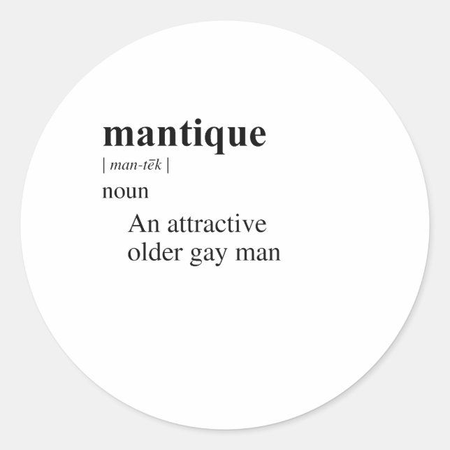MANTIQUE CLASSIC ROUND STICKER (Front)