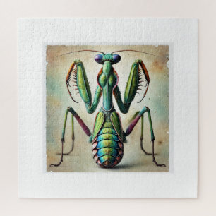 Mantis Dorsal View 200824IREF235 - Watercolor Jigsaw Puzzle