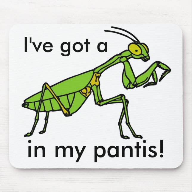 Mantis in my Pantis! Mouse Mat (Front)