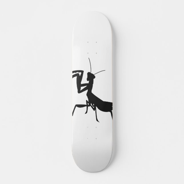 Mantis in silhouette - Choose background color Skateboard (Front)