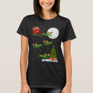Mantis Insect Santa Sleigh Flying Funny Magical Ch T-Shirt
