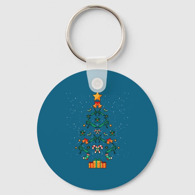 Mantis Praying Mantis Insect Christmas Tree Xmas L Key Ring (Front)