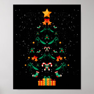 Mantis Praying Mantis Insect Christmas Tree Xmas L Poster