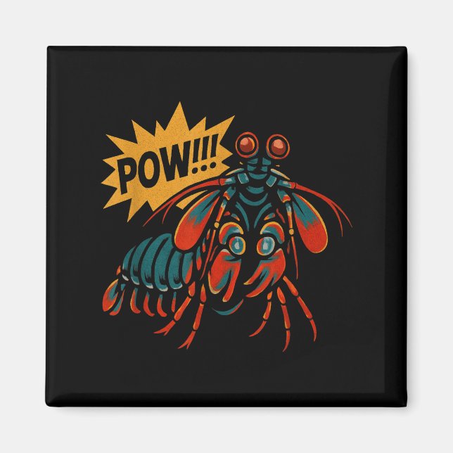 Mantis Shrimp W Punch Funny Ocean Animal  Magnet (Front)