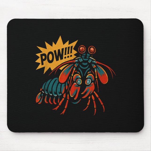 Mantis Shrimp W Punch Funny Ocean Animal  Mouse Mat (Front)