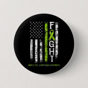 Mantle Cell Lymphoma Warrior Us Flag 6 Cm Round Badge
