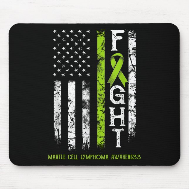 Mantle Cell Lymphoma Warrior Us Flag  Mouse Mat (Front)
