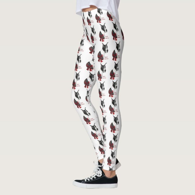 Mantle Great Dane Christmas Leggings (Left)