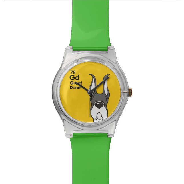 Mantle Great Dane Cropped Ears - The Dog Table Watch (Close Up)