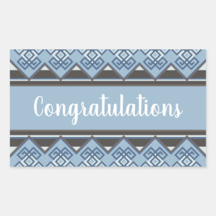 Manto Andino Azul Rectangular Sticker