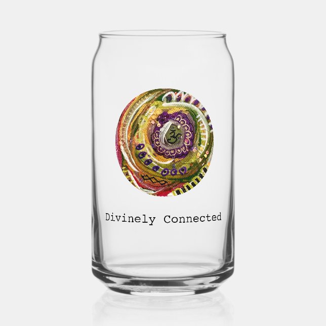 Mantra and prayer portal -Divinely Connected Can Glass (Back)