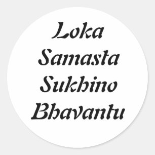 Mantra for World Peace make your own backgr. Classic Round Sticker