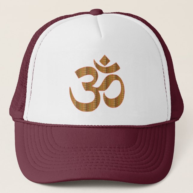 MANTRA OmMantra Yoga Meditation Chant Hinduism gif Trucker Hat (Front)