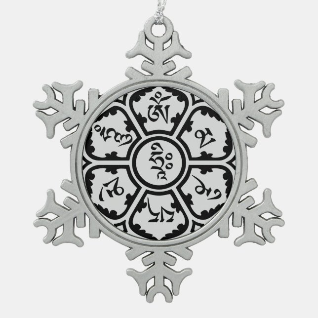 Mantra Snow Flake Ornament (Front)