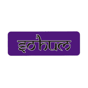 Mantra SO HUM - flat black & white contour