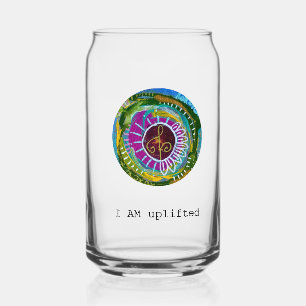 Mantra with prayer portal - uplifted can glass