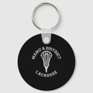 Manua District Lacrosse Girls Lax Retro Distressed Key Ring