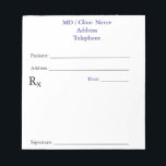 Manual Prescription Notepads (White)<br><div class="desc">Create a customised manual prescription notepad for your clinic or office using our prescription pad template. Click the orange Customise It tab to add your name,  address and telephone number.</div>