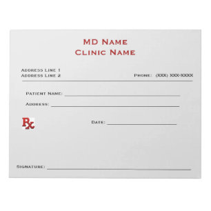 Manual Prescription Pad (Large - Light Grey)