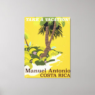 Manuel Antonio, Costa Rica vintage travel poster Canvas Print