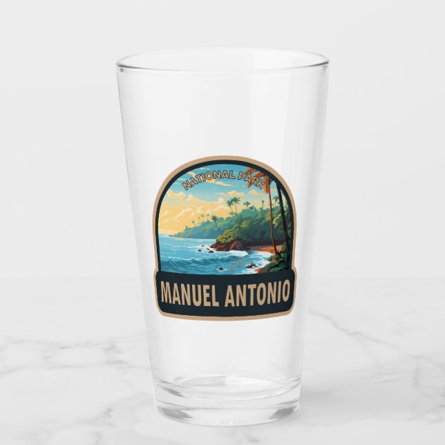 Manuel Antonio National Park Travel Art Vintage Glass (Front)