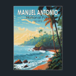 Manuel Antonio National Park Travel Art Vintage Postcard<br><div class="desc">Manuel Antonio National Park vector artwork design. Manuel Antonio National Park,  on Costa Rica’s central Pacific coast,  encompasses rugged rainforest,  white-sand beaches and coral reefs.</div>